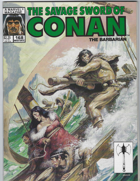 Savage Sword Of Conan #168 The God Below! VF