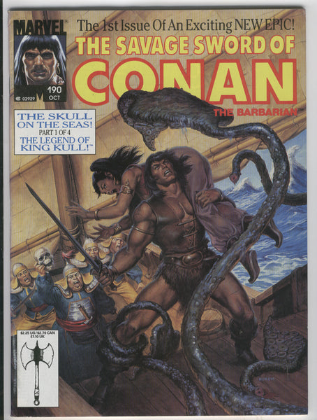 Savage Sword Of Conan #190 The Legend Of King Kull FN