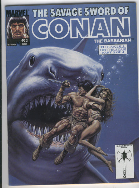 Savage Sword Of Conan #192 That's a Really Big Shark! FVF