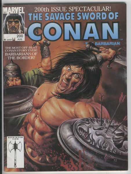 Savage Sword Of Conan #200 Barbarians Of The Border HTF Later Issue VGFN