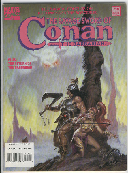 Savage Sword Of Conan #218 HTF Later Issue FVF