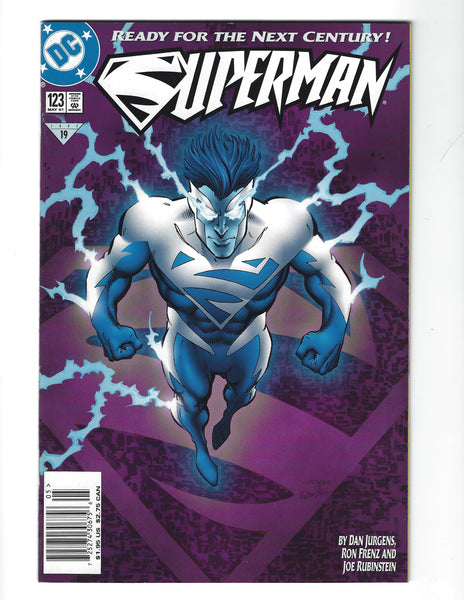 Superman #123 News Stand Variant Standard Cover HTF VF