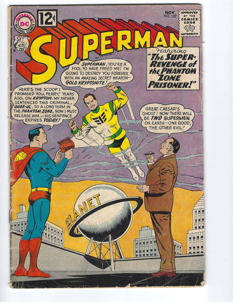 Superman #157 Early Silver Age Reading Copy GD