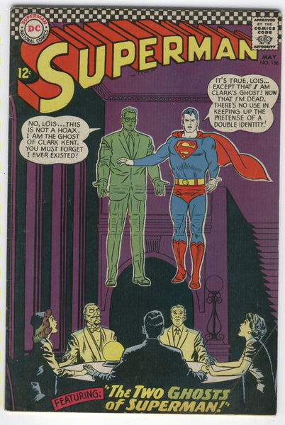 Superman #186 The Two Ghosts Of Superman Silver Age VGFN