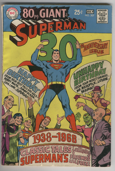 Superman #207 80 Page Giant Silver Age VG