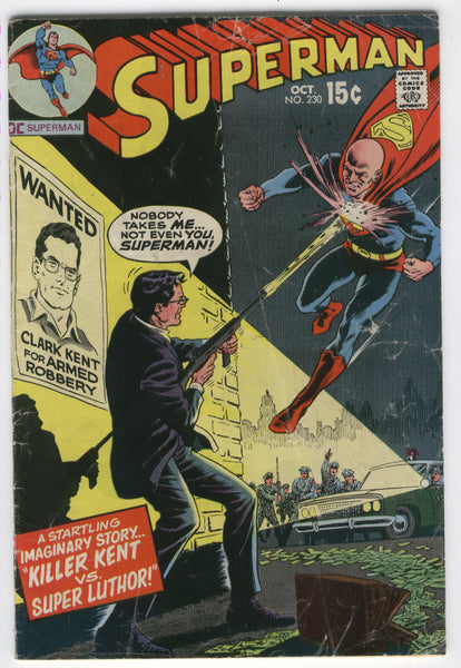 Superman #230 Killer Kent Vs. Super Luthor Silver Age GD