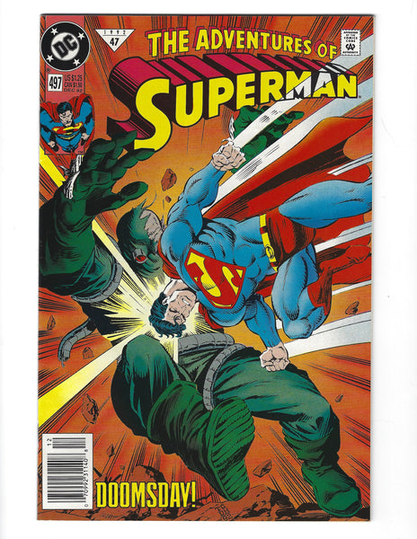 Adventures Of Superman #497 Doomsday! News Stand Variant VF