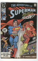 Adventures of Superman #463 Who Really Is The Fastest? FN