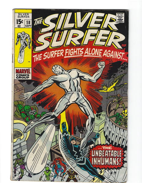 Silver Surfer #18 The Inhumans! HTF Last Issue! Jack Kirby Key! VG