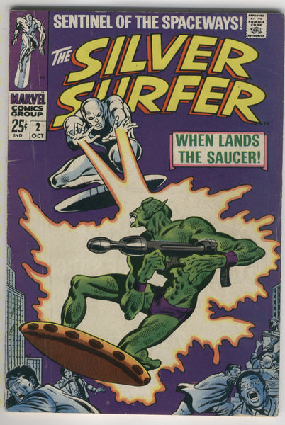 Silver Surfer #2 When Lands The Saucer! Silver Age Key First Badoon VG+
