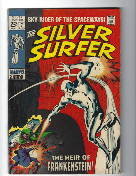 Silver Surfer #7 The Heir Of Frankenstein! Silver Age Giant! VGFN