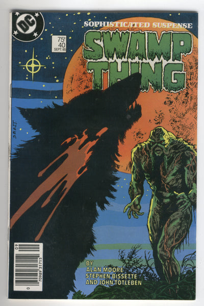 Swamp Thing #40 Alan Moore Constantine The Curse News Stand Variant FN