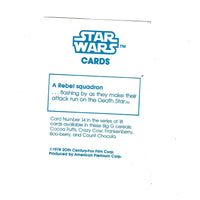 Star Wars Vintage 1978 Big G Cereal Card Set The Rebel Squadron #14 HTF