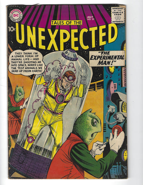 Tales Of The Unexpected #39 Early Silver Age 10 Cent Cover VG