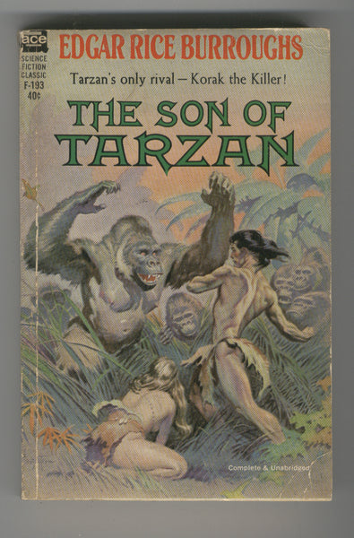 The Son Of Tarzan Edgar Rice Burroughs Ace Science Fiction F-193 VG