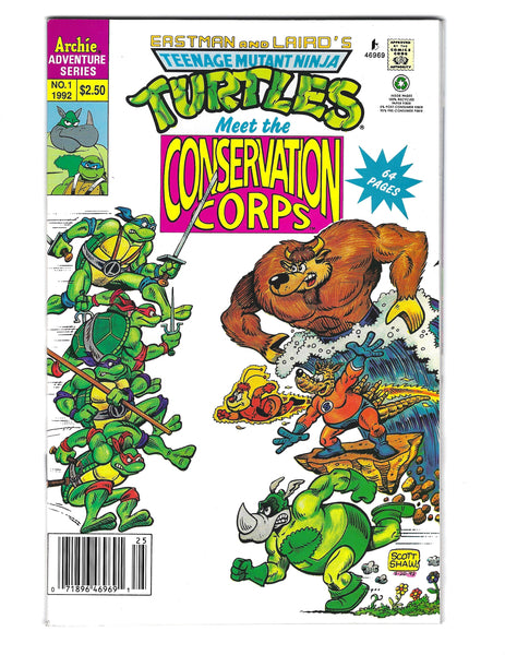 Teenage Mutant Ninja Turtles Meet The Conservation Corps #1 Newsstand Variant Archie NM-