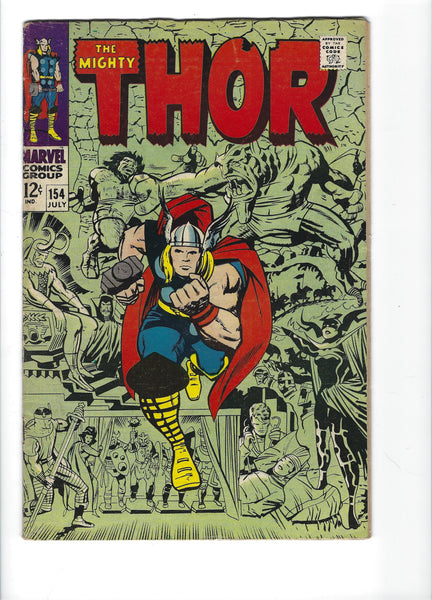 Thor #154 First Appearance Of Mangog! Silver Age Kirby Key! VG