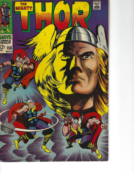 Thor #158 Origin Issue! Silver Age FN-