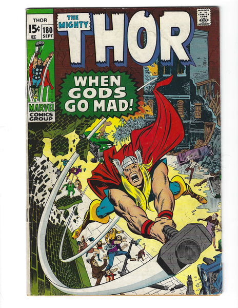 Thor #180 When Gods Go Mad! Bronze Age VG