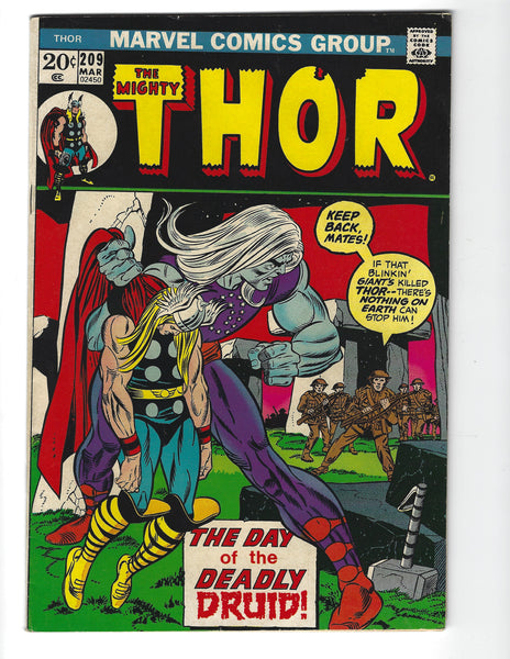Thor #209 The Day Of The Deadly Druid! Bronze Age Key FVF