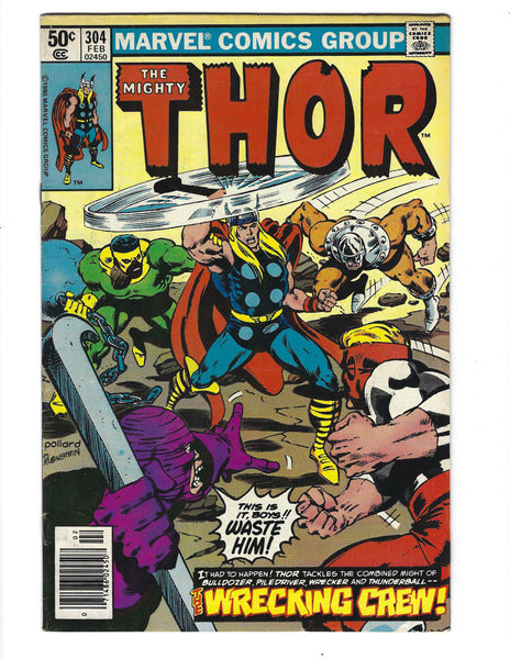 Thor #304 The Wrecking Crew! News Stand Variant VG
