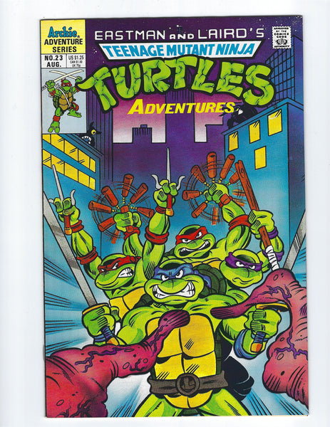 Teenage Mutant Ninja Turtles Adventures #23 First Appearance of Slash! Archie Series 1991 FVF