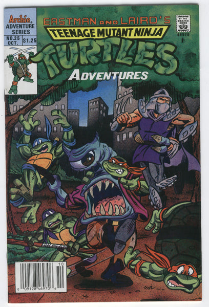 Teenage Mutant Ninja Turtles Adventures #25 Archie Series 1991 News Stand Variant FVF