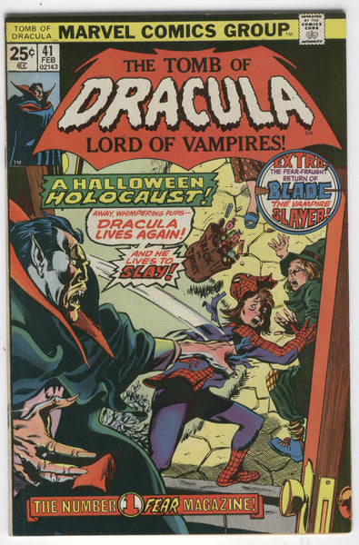 Tomb Of Dracula #41 He Lives Again and Blade too! Bronze Age Horror VG