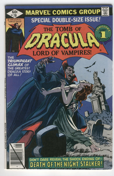 Tomb OF Dracula #70 Death Of The Night Stalker HTF Last Issue Colan Art FVF