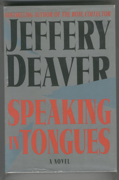Jeffrey Deaver Speaking In Tongues Hardcover w/ DJ 2000 VG