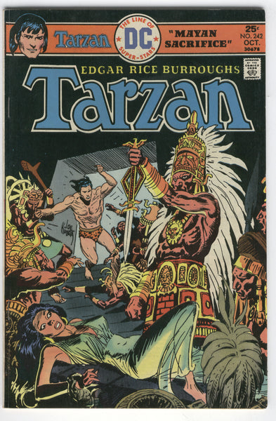 Tarzan #242 Mayan Sacrifice Bronze Age Kubert Classic FN