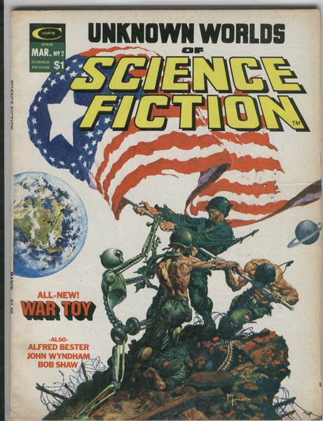 Unknown Worlds Of Science Fiction #2 War Toy! Bronze Age Key Magazine FN