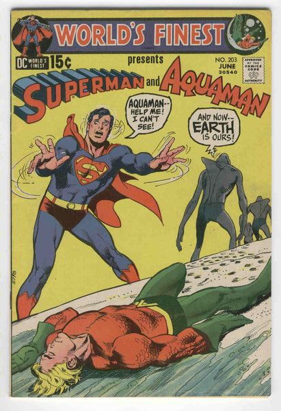 World's Finest #203 Superman And Aquaman The Earth Is Ours Bronze Age Classic FVF