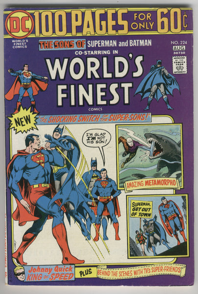 World's Finest Comics #224 100 Page Giant The Super-Sons Bronze Age Key FN