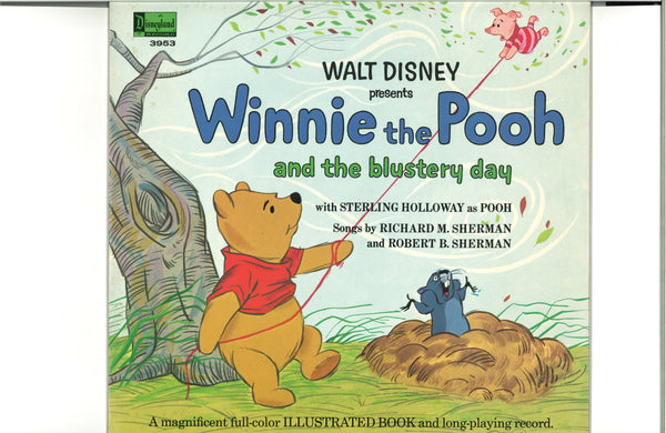 Walt Disney Presents Winnie The Pooh And The Blustery Day LP Record Read Along 1967 FN