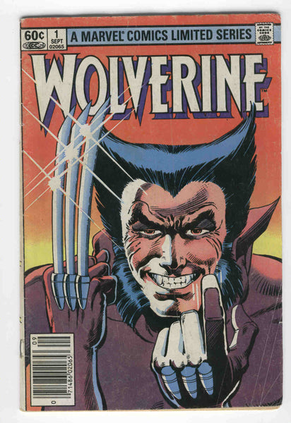 Wolverine Mini-Series #1 Chris Claremont & Frank Miller Bronze Age News Stand Variant GD
