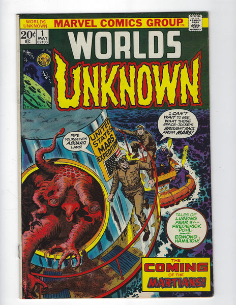 Worlds Unknown #1 Bronze Age Sci-Fi Horror Key! VF