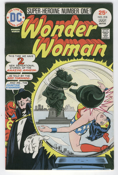 Wonder Woman #218 The Phantom Stranger! Bronze Age Classic FVF